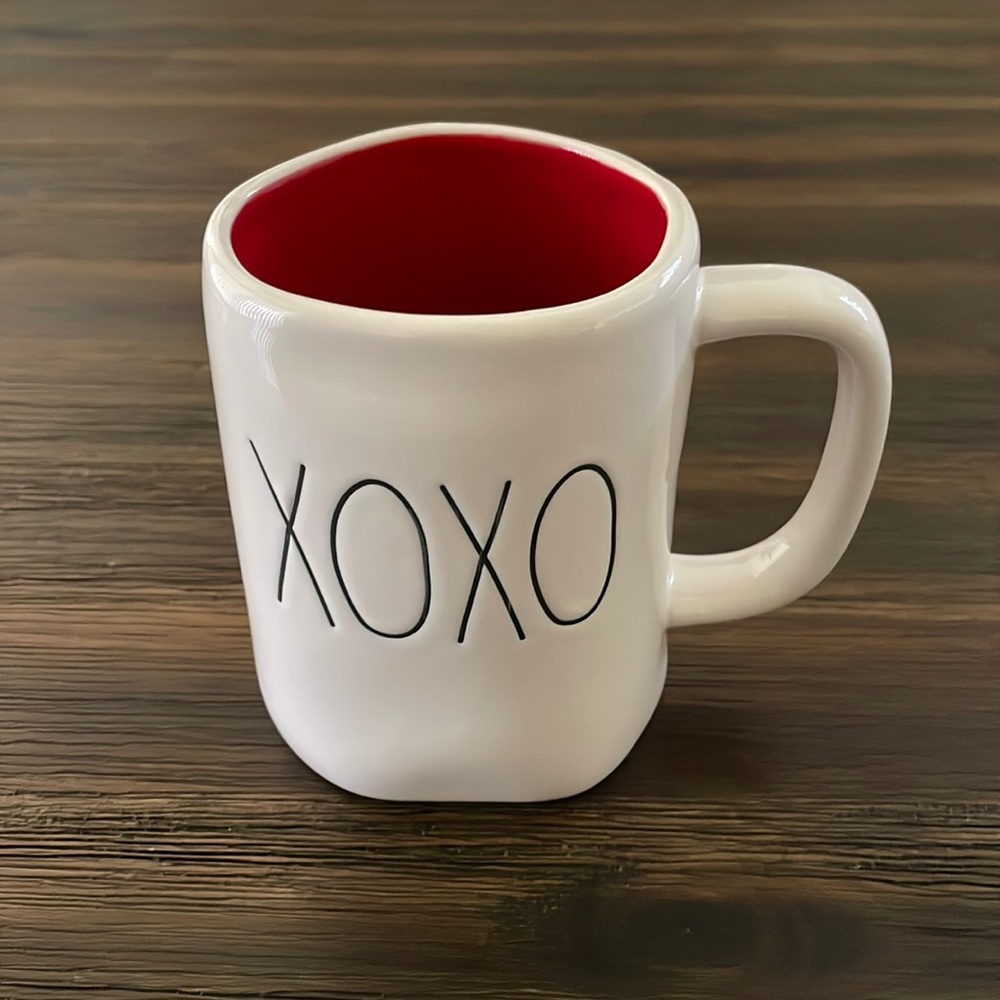 Rae Dunn XOXO Mug with Red Interior